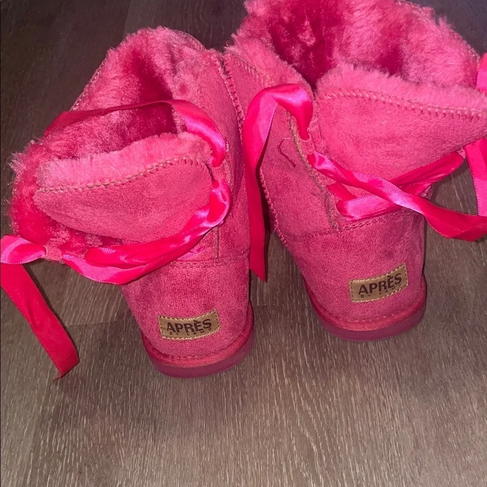 Cozy Pink Kids Boots - Picture 3 of 5